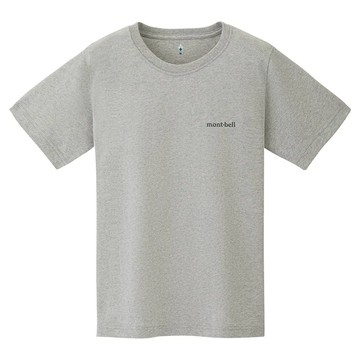 【【蘋果戶外】】mont-bell 2304566 HGY 麻灰 素色【純棉Tee】PEAR SKIN COTTON TEE 短棉T 防曬