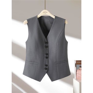 【法式疊搭】西裝馬甲背心女款2024年秋冬新款無袖馬夾疊穿外套