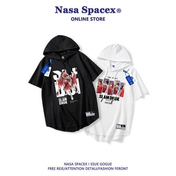 櫻木花道球衣灌籃高手運動籃球投籃服短袖T恤男連帽衣服三井壽