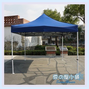 雪之屋 園遊會活動快速帳/廣告帳篷/六角腳柱帳篷/露營炊事帳/客廳帳/咖啡雅座/廟會/擺攤/防疫 -全藍銀膠抗UV