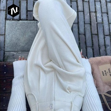 【Nico】臺灣熱銷🔥米白加絨褲子女秋冬季歐棉絨闊腿褲寬鬆垂感拖地直筒休閒西裝褲子