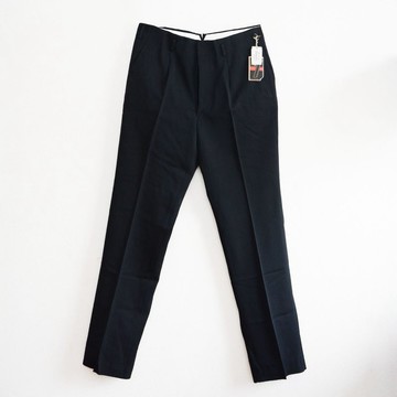 全新庫存品 日本製 復古長褲 | ハワイ商事 | 黑色羊毛 | 80〜90 年代 | 未使用附吊牌