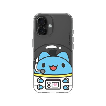 iPhone 16 Clear Case（相機按鈕） 透明 - 貓貓蟲咖波 Bugcat Capoo - 太空咖波呼叫地球總部