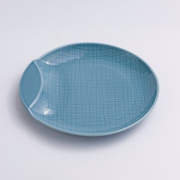 WAGA 湖水綠格 23cm 陶瓷手托圓盤｜單品