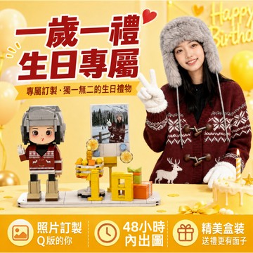 客製積木人偶丨單人款公仔 客製化人偶 人像公仔 照片訂製積木人 手辦人像 情侶紀念禮物 生日禮物 結婚禮物 交換禮物