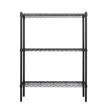 【dayneeds】輕型90x30x120公分三層烤漆波浪架黑色