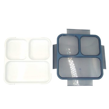 CB JAPAN 時尚巴黎系列抗菌纖細餐盒800ml 深藍  1個