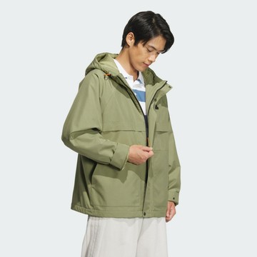 【ADIDAS】TH WARM JKT 休閒外套 男款 連帽外套 保暖 防風 綠色-JI6842