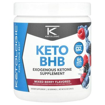 KetoLogic, Keto BHB，混合漿果味，8.8 盎司（246 克）