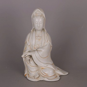 明 德化觀音菩薩像 仿出土舊貨古玩古董瓷器家居收藏老物件擺設品