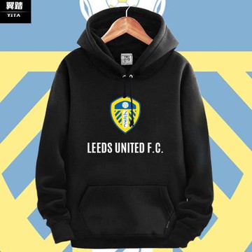 利茲聯隊服球迷服足球衣服連帽衛衣薄款男女加絨外套運動服帶帽衫
