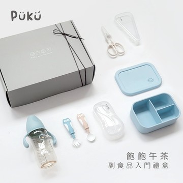【PUKU】飽飽午茶副食品入門禮盒(三色) | 彌月禮、新生禮盒、奶瓶 |