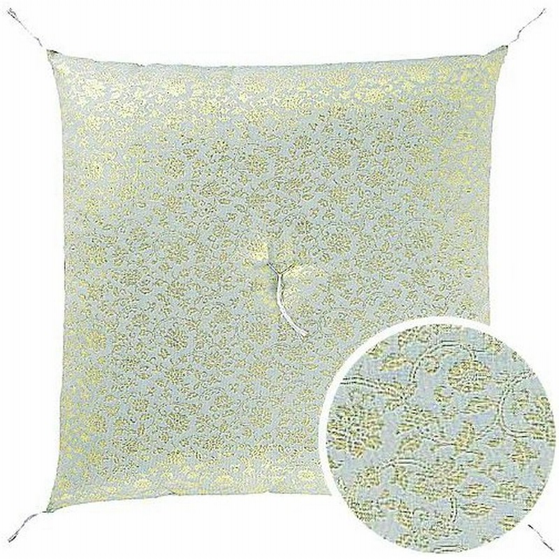 夏用座布団 紗 小花唐草 水色（御前座布団）（仏壇用座布団 仏前座布団）（法事座布団 法要座布団）（仏壇 仏事 お盆 お寺用 金襴 座布団） 通販  LINEポイント最大0.5%GET | LINEショッピング