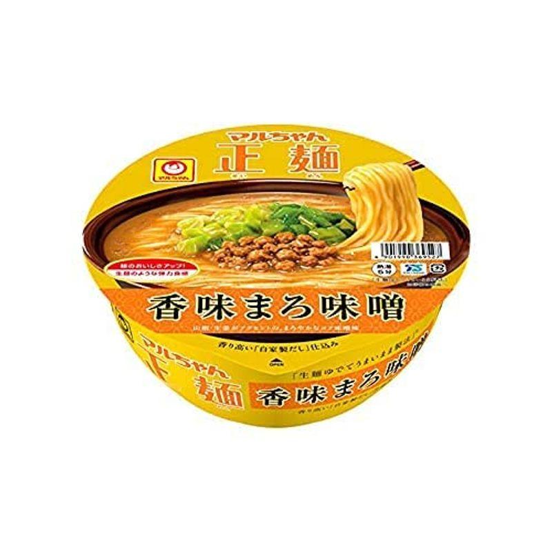 東洋水産 マルちゃん正麺 カップ 香味まろ味噌 129g×12個