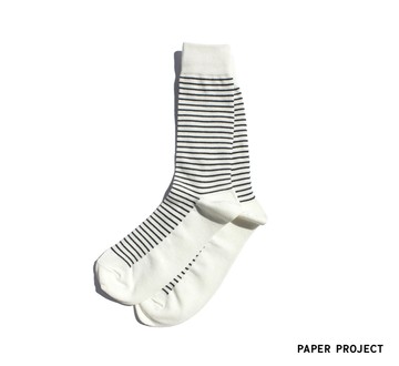 Paper Project Nautical Stripe Crew Socks紙紗條紋中筒襪(兩色)