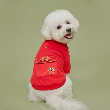 【Poshüpets】福氣滿滿迎春上衣｜毛孩禮物、寵物衣物、貓狗皆可、毛孩穿搭、毛小孩、狗衣服、貓衣服