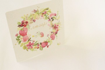 Fion水彩明信卡片-草莓