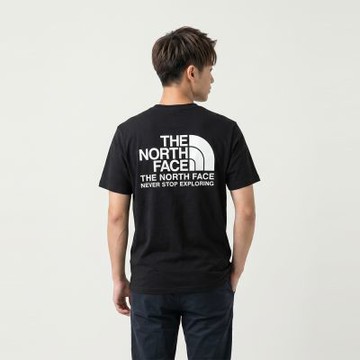 The North Face 印刷Logo圖案短袖T恤-黑色