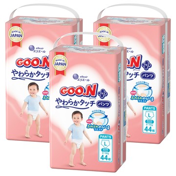 GOO.N 大王 日本境內版 SJ柔觸肌系列褲型尿布 9~14kg  132片  L
