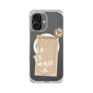 iPhone 17 ClearX (MagSafe 兼容) 晶透白 - 好日曆 GOODAY (星期安有限公司) - 好日子筆記(白字款)