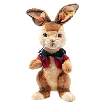 Steiff 德國金耳釦泰迪熊 黃標玩偶 兔子  25cm  棕色  1個
