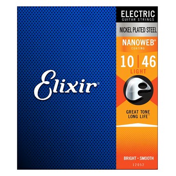 Elixir 電吉他 Nanoweb 輕量款 琴弦  1個  12052  輕量款 藍色
