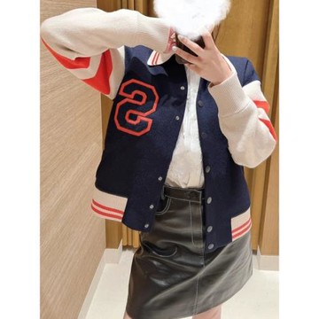 元品質 S家 2023早秋法式休閑條紋拼色設計感百搭針織外套開衫潮