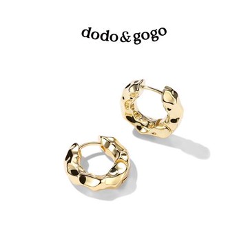 DODOGOGO熔巖耳扣圈圈耳環2026新款爆款輕奢耳釘氣質輕奢素圈耳飾