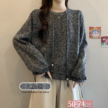 圓領抽繩綁帶上衣 L-3XL【886236X】【現+預】☆流行前線☆