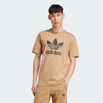 Adidas Trefoil T-shirt JY3759 男 T恤 運動上衣 休閒短袖 棕 亞版