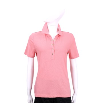 TORY BURCH 粉色釦式短袖POLO衫