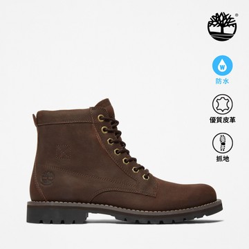 Timberland 男款深棕色戶外休閒防水靴|A44P9V13