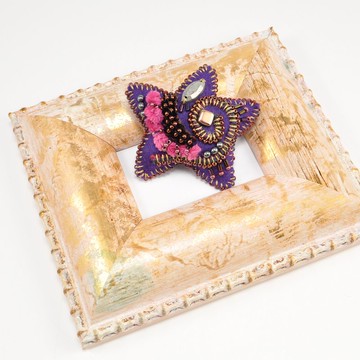 極致輕盈的星形胸針 紫色 6