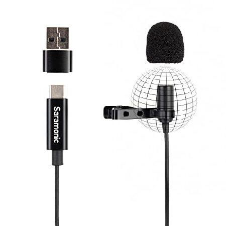 Saramonic Professional Lavalier Microphone for Android and iOS Devices with USB-C and Computers with USB or USB-C for Vlogging, Interviews(並行輸入品)