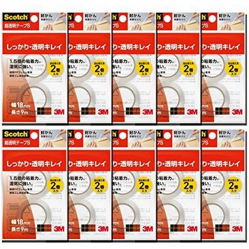 もらって嬉しい出産祝い １８ｍｍ幅 スリーエム ＢＨ−１８Ｎ 個箱入り スコッチ 超透明テープ