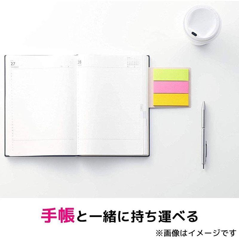 スリーエム ポストイット 強粘着 付箋 フラップタイプ ふせん ポータブルシリーズ マルチカラー 50×13mm×2パッド 74×50mm×