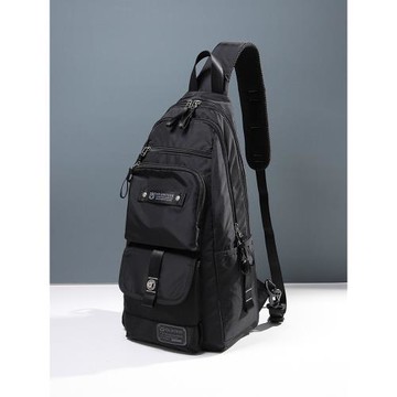 胸包男大容量帆布單肩包牛津布背包戶外登山包多功能男生斜挎包男