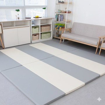 ELLKiZ 優質一般型摺疊地墊 4折  Mono Gray  4 x 70 x 200 cm