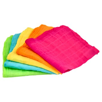 green sprouts 小綠芽 100%有機棉細紗布毛巾 30cm*30cm 洗澡巾 方巾 手帕  桃色組  5條