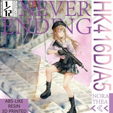 【台灣出貨】✨ 3D打印 樹脂材質HK416D & HK416A5第一彈 微縮1/12比例塑料模型玩具不可發射機娘 兵人