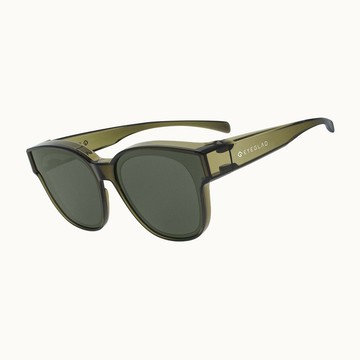 VueChic | 輕時尚UV400偏光套鏡 | 偏光墨鏡 | 抗油汙透明綠-綠片