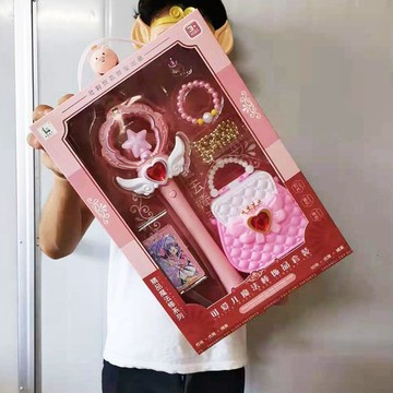 【新品特惠】女孩 盒裝 禮物 棒棒糖 糖果玩具 閃光燈 光魔法棒 禮物棒