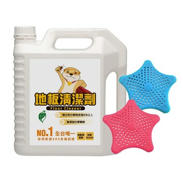 [春佰億] 愛家捷 聰明洗 環保 地板清潔劑1入(4000ml)贈海星防堵過濾片2片 台灣製造 環保標章 綠色清潔友善環境