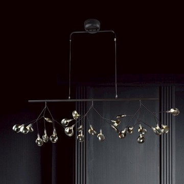 現代風煙灰色玻璃造型藝術吊燈 18-61001