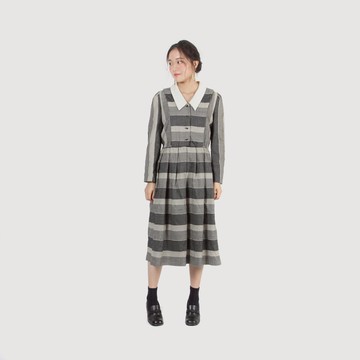 【蛋植物古著】河畔漫步薄毛古著洋裝