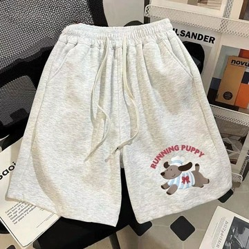 【砂糖夢境】2026夏季韓版卡通印花男女五分褲百搭顯瘦休閒潮流男女沙灘五分褲