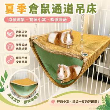 好物 夏季倉鼠通道豚鼠小寵物涼蓆籠內懸掛吊牀跳臺隧道窩躲避窩散熱墊 倉鼠隧道 倉鼠躲避屋 倉鼠窩 倉鼠冰屋 寵物隧道