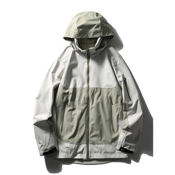 鳥家戶外拼接撞色沖鋒衣外套男春秋防風防水運動風衣外貿男裝夾克