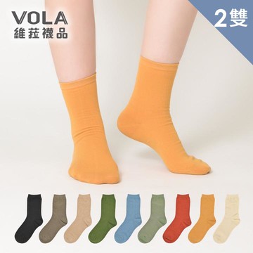 VOLA 百搭3/4直紋襪-2雙入-多色任選