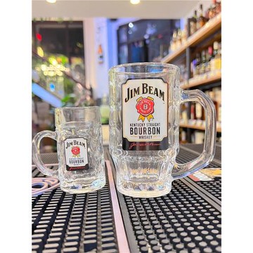 原廠金賓Jimbeam迷你嗨棒杯洋酒調酒占邊帶柄玻璃威士忌手提杯架